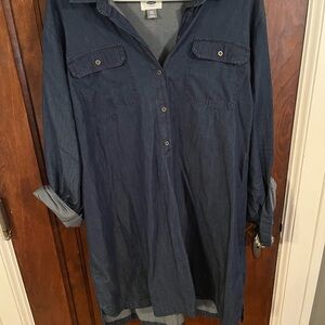 Casual Denim Shirt Dress